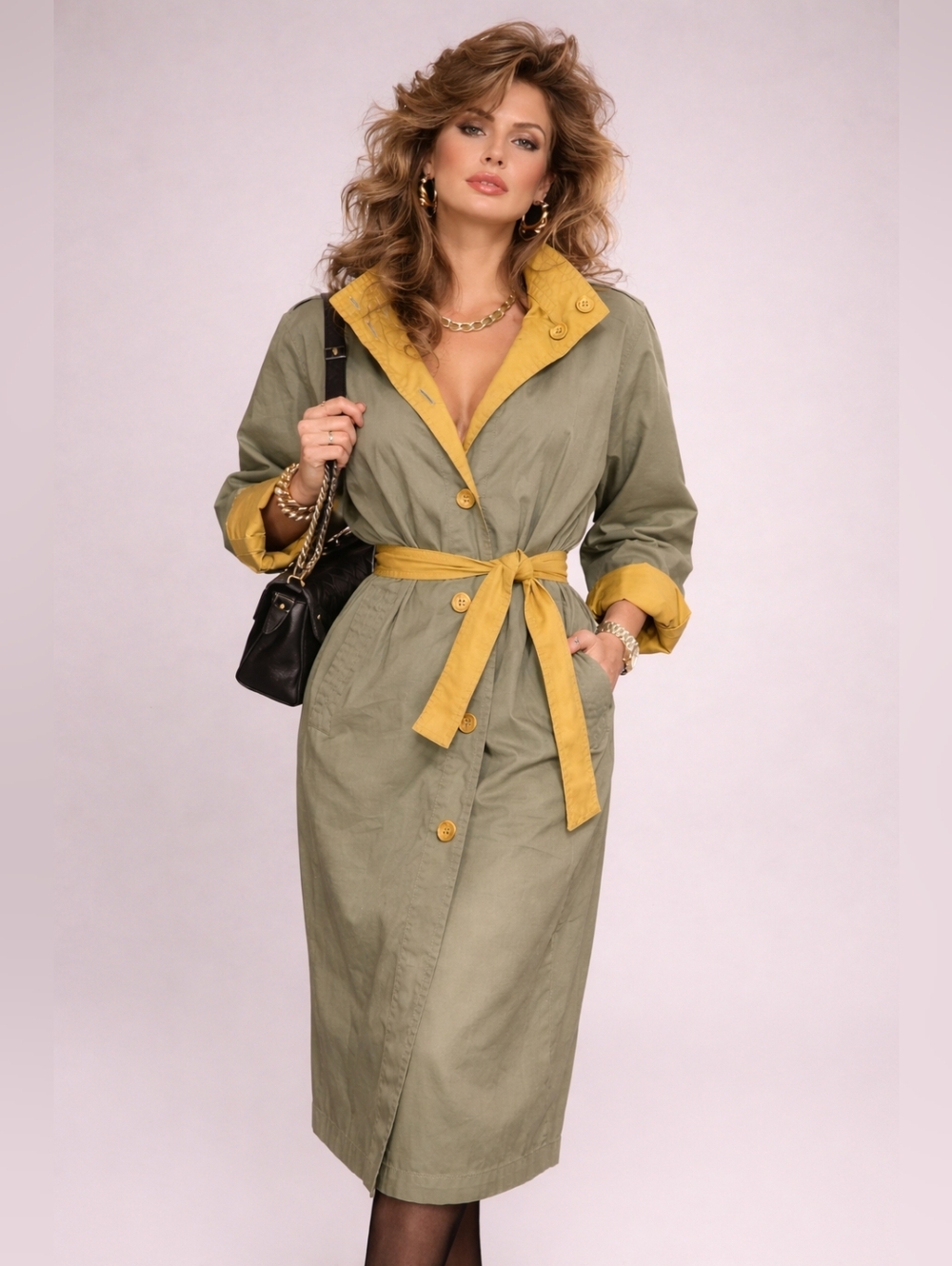A Trigere Coat Pauline Trigere Vintage Reversible Trench Coat 12